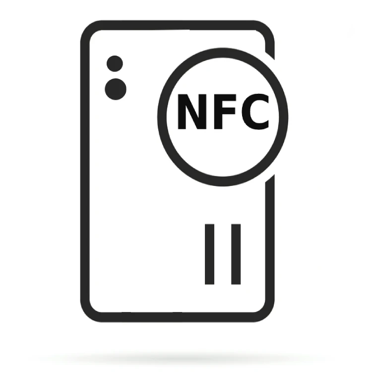 A vector image of a phone with NFC