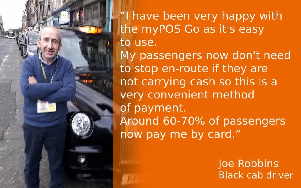 Joe Robbins is a black cab driver from Edinburgh