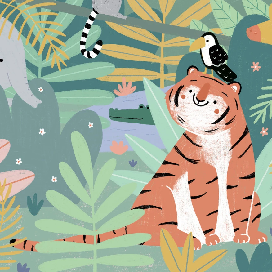 art abstrait image d'un tigre