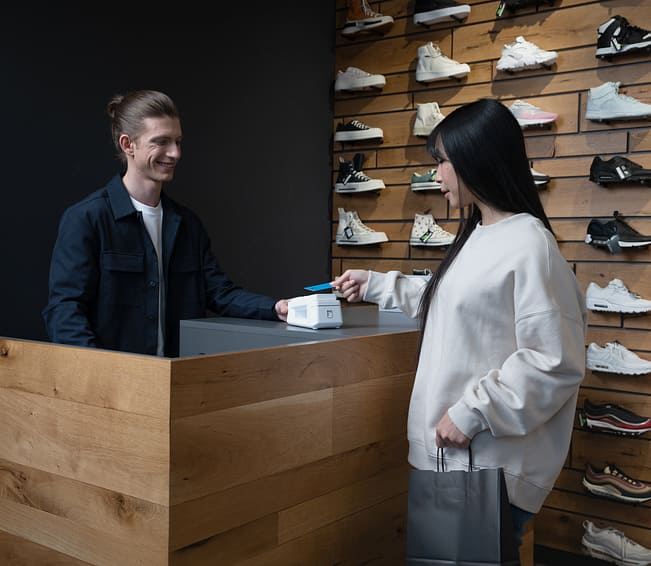 Card payment in retail store