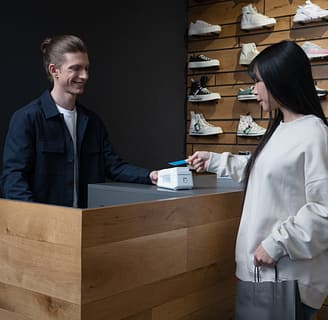 Card payment in retail store