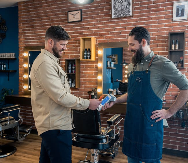 Card payment in wellness store