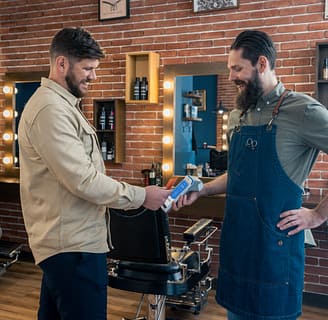 Card payment in wellness store